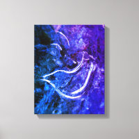 "Weltfrieden" Dove Ice Patterns Canvas drucken