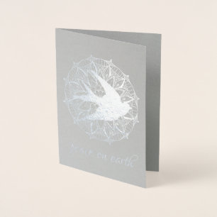 Weltfrieden Dove Mandala FOIL Folienkarte