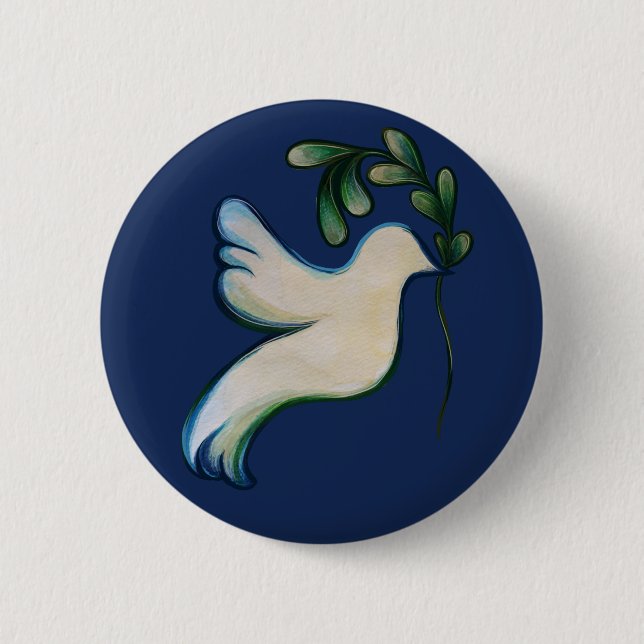 Weltfrieden Dove of Hope Button (Vorderseite)
