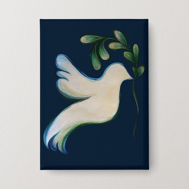 Weltfrieden Dove of Hope Button (Vorderseite)