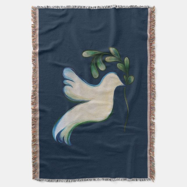 Weltfrieden Dove of Hope Decke (Vorderseite Vertikal)