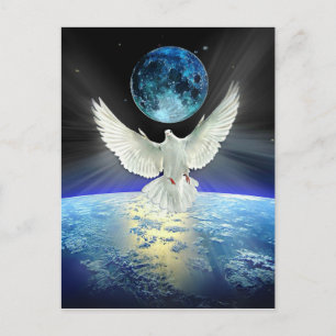 Weltfrieden Dove of Peace Christmas Postkarte