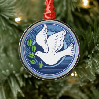 Weltfrieden Dove Ornament Aus Metall