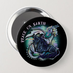 Weltfrieden Dragon and Unicorn Button