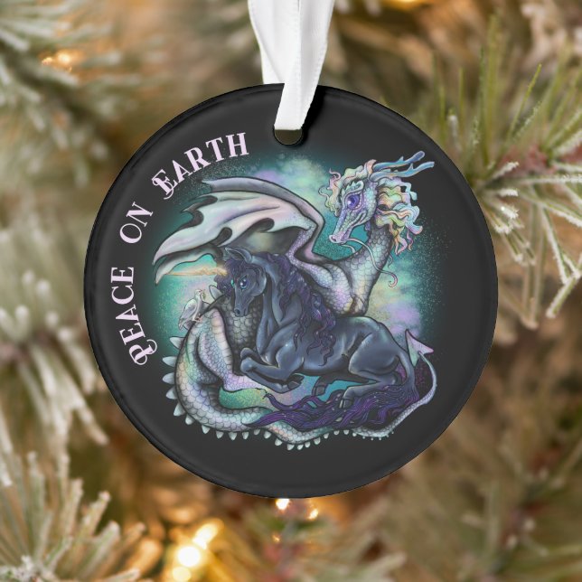 Weltfrieden Dragon and Unicorn Ornament (Baum)