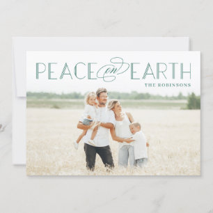 Weltfrieden Editable Color Holiday Foto Card Feiertagskarte