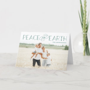 Weltfrieden Editable Color Holiday Foto Card Feiertagskarte
