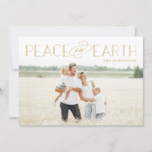 Weltfrieden Editable Color Holiday Foto Card Feiertagskarte