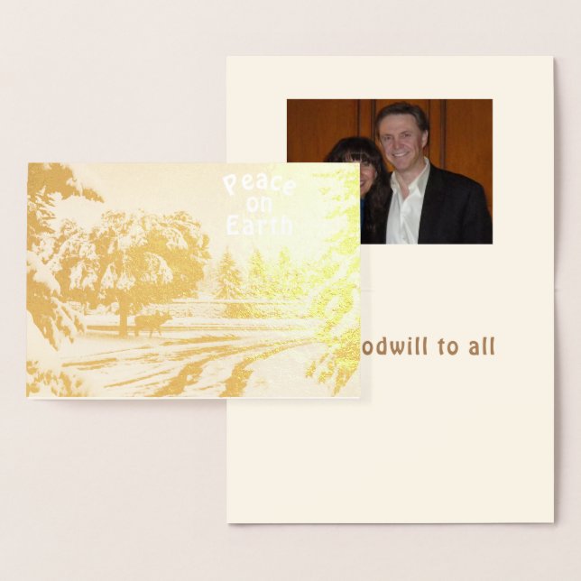 Weltfrieden Elk Scene Gold Foil Card Folienkarte (Anzeige)