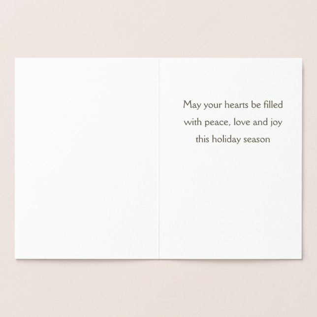 Weltfrieden Engel mit Dove Holiday Foil Card Folienkarte (Innenseite)