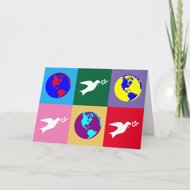 Weltfrieden Feiertagskarte (Vorderseite)