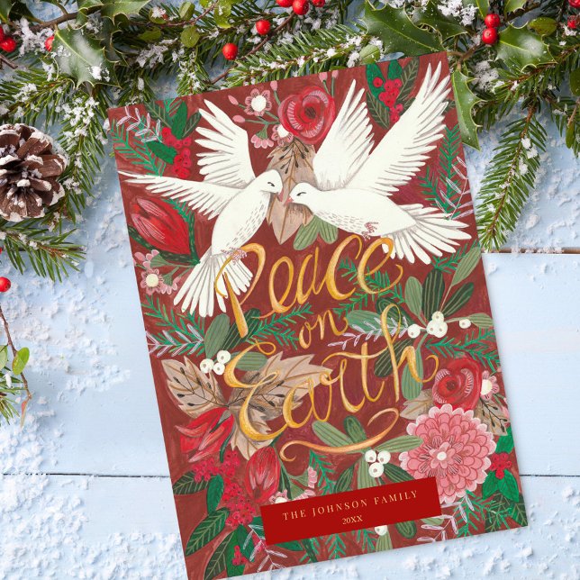 Weltfrieden Foto Weihnachten (Peace On Earth Photo Christmas Holiday Card)