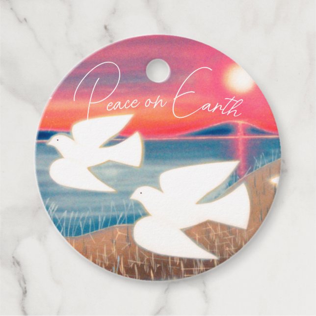 Weltfrieden Geschenkanhänger (Vorderseite)