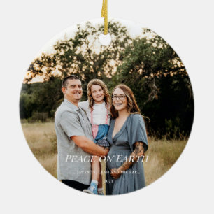 Weltfrieden gesteinigtes Glas Dose Weihnachtsdesig Keramik Ornament