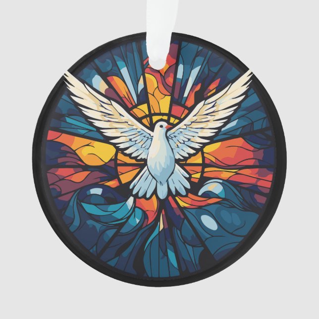 Weltfrieden gesteinigtes Glas Dose Weihnachtsdesig Ornament (Vorderseite)