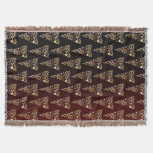 Weltfrieden goldenes Weihnachtsbaummuster Decke