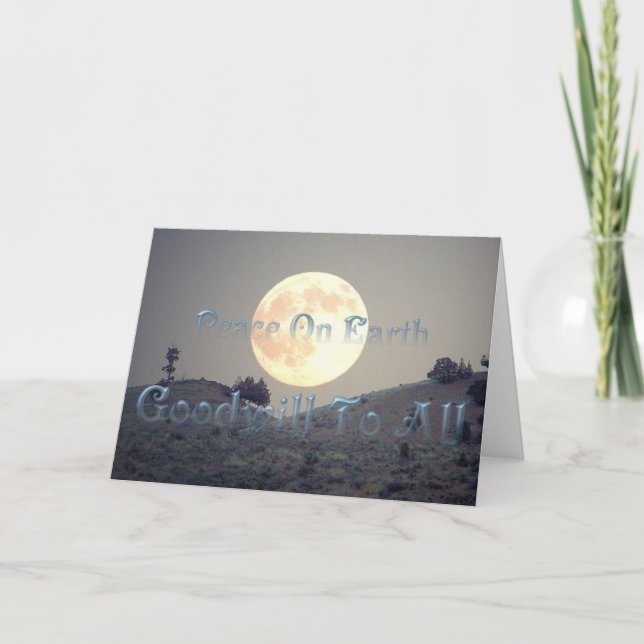Weltfrieden Goodwill an alle Feiertagskarte (Vorderseite)