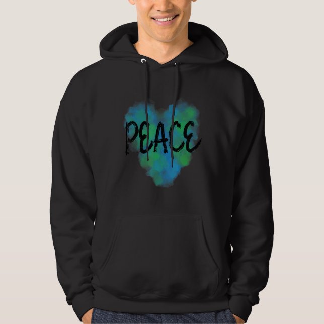 Weltfrieden Hoodie (Vorderseite)