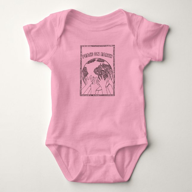 Weltfrieden Jumper Baby Strampler (Vorderseite)