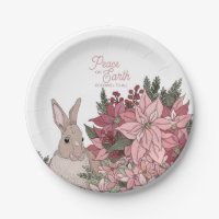 Weltfrieden Kaninchen in Blume rosa