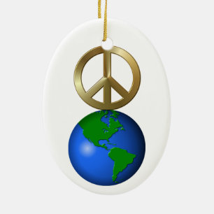 Weltfrieden Keramikornament