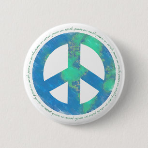 Weltfrieden-Knopf Button