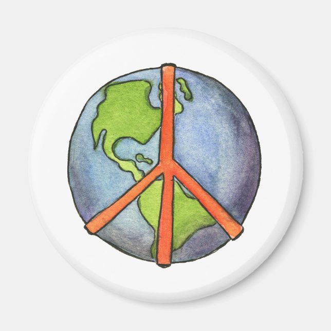 Weltfrieden Magnet (Vorne)