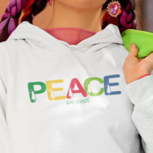 Weltfrieden mehrfarbig hoodie
