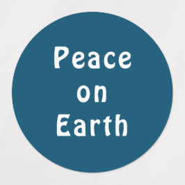 Weltfrieden Minimalistisch Blue Labels Etiketten