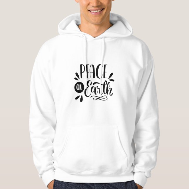 Weltfrieden - Minimalistisch Unisex Hoodie (Vorderseite)