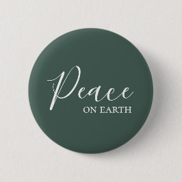 Weltfrieden | Minimalistischer Grüner Urlaub Button