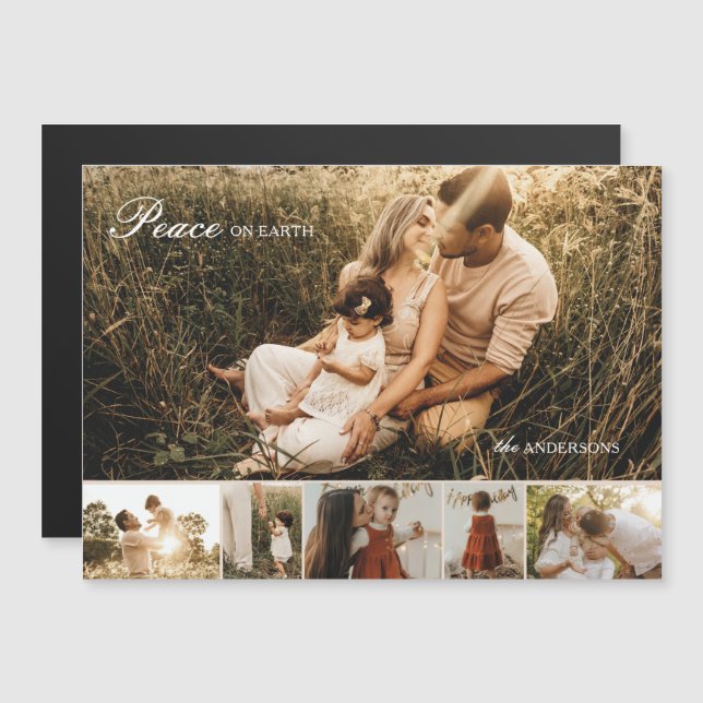 Weltfrieden Multi-Foto Magnetschwebekarte Magneteinladung (Vorne/Hinten)