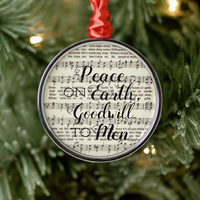 Weltfrieden Ornament Aus Metall (Baum)