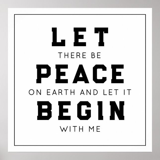 Weltfrieden Poster (Vorne)