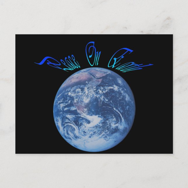 Weltfrieden Postkarte (Vorderseite)