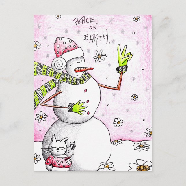 Weltfrieden - Postkarte für eine Ursache (Vorderseite)