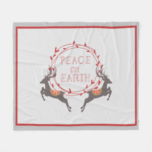 Weltfrieden Reindeer Holiday Fleecedecke