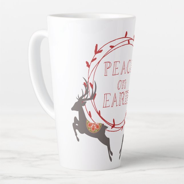 Weltfrieden Reindeer Holiday Milchtasse (Linke Ecke)