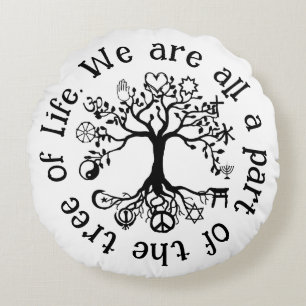 Weltfrieden Rundes Kissen