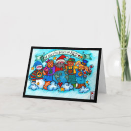 Weltfrieden Santa & Friends Card Karte