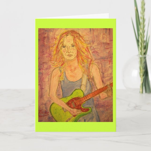 Weltfrieden Songstress Feiertagskarte (Vorderseite)