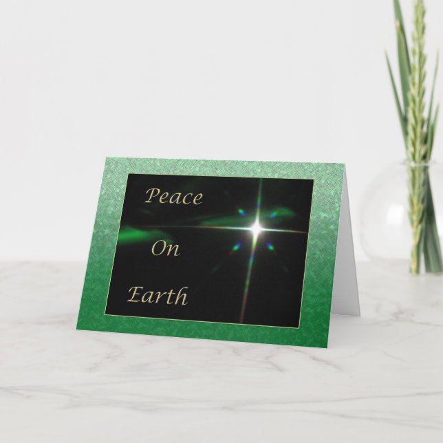Weltfrieden Star Feiertagskarte (Vorderseite)