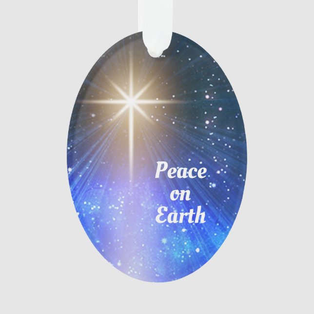 Weltfrieden, Stern von Bethlehem Weihnachten Ornament (Vorderseite)