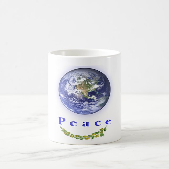 Weltfrieden T - Shirt Kaffeetasse (Mittel)