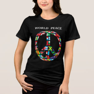 Weltfrieden T-Shirt Tri-Blend-Shirt Tri-Blend Shirt