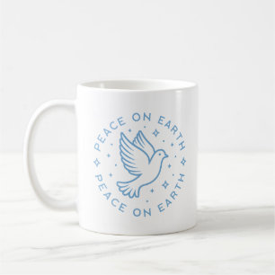 Weltfrieden taub blaues ästhetisches christliches kaffeetasse