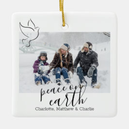 Weltfrieden taube Personalisiertes Foto Keramikornament