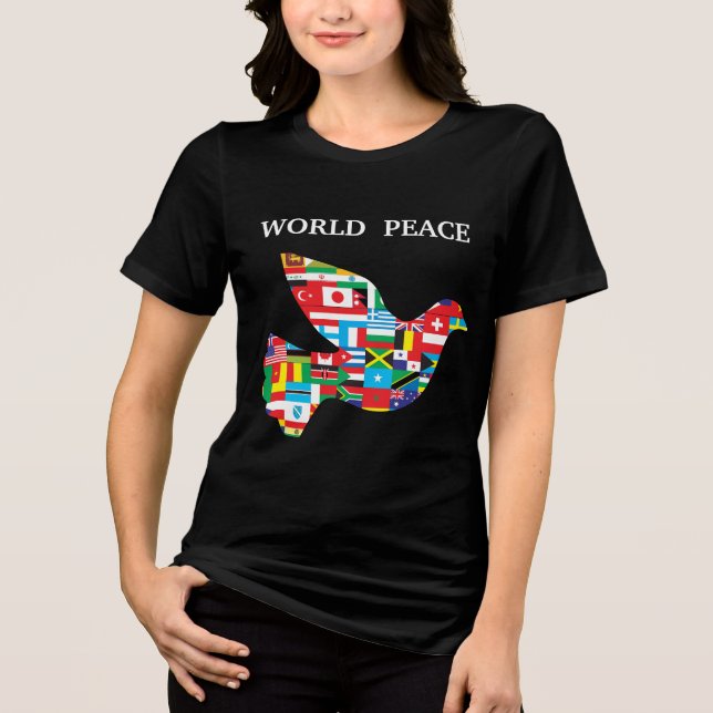 Weltfrieden Tri-Blend-Shirt Tri-Blend Shirt (Vorderseite)
