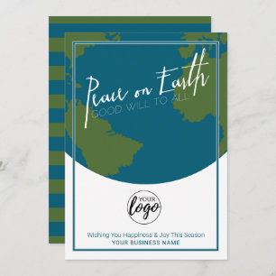 Weltfrieden und guter Wille - Firmenlogo Feiertagskarte