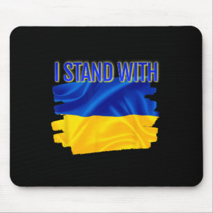 Weltfrieden Unterstützt Ukrainische Flagge Ich Ste Mousepad